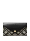 Tory Burch T Monogram Wallet In Black