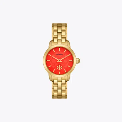 Tory Burch T Monogram Watch In Gold