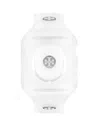 Tory Burch Women's The T Monogram White Silicone Strap For Apple Watch 41mm In White