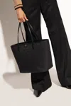Tory Burch ‘t Monogram Zip' Shoulder Bag In Black