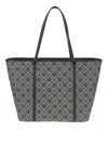 Tory Burch T Monogram Zip Tote In Blue