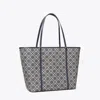 Tory Burch T Monogram Zip Tote In Blue