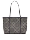 Tory Burch T Monogram Zip Tote In Gray
