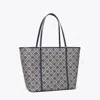 Tory Burch T Monogram Zip Tote In Tory Navy