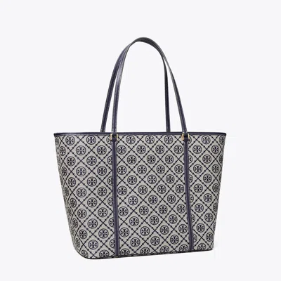 Tory Burch T Monogram Zip Tote In Tory Navy