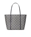 Tory Burch Small T Monogram Jacquard Tote In Gray