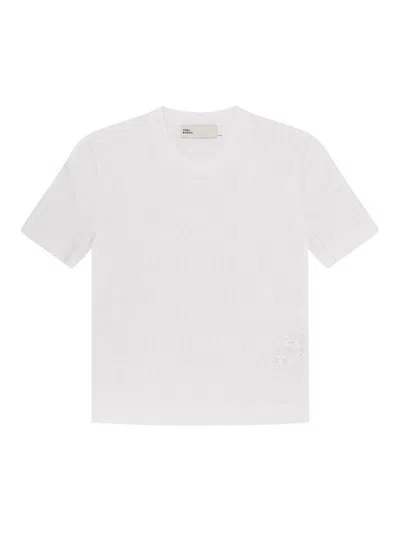 TORY BURCH T-SHIRT T MONOGRAM JACQUARD IN MISTO VISCOSA