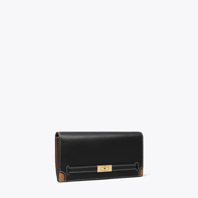 Tory Burch T Slim Wallet In Black