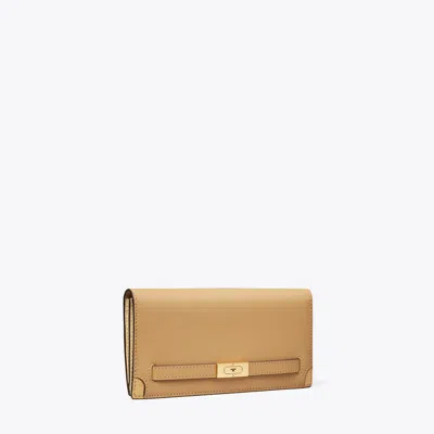 Tory Burch T Slim Wallet In Macadamia