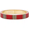 Tory Burch T-stripe Bangle Bracelet In Red