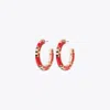 Tory Burch T Stripe Hoop Earrings