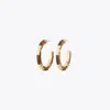 Tory Burch T Stripe Hoop Earrings