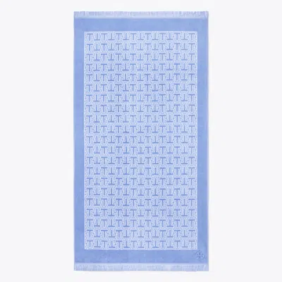 Tory Burch T-tile Beach Towel In Blue