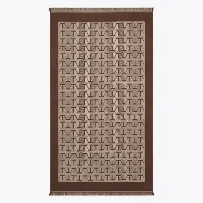 Tory Burch T-tile Beach Towel In Brown