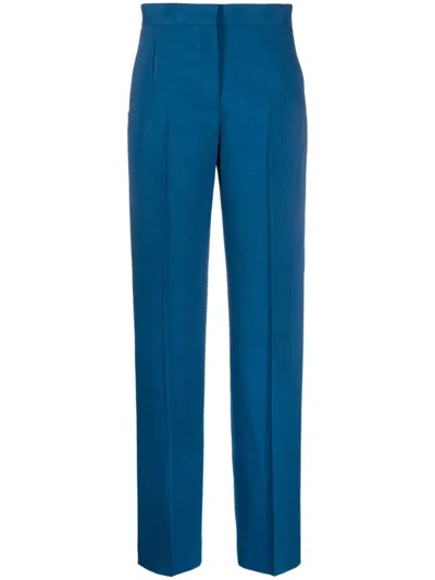 Tory Burch High-waisted Tailored Trousers In Blue