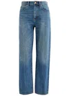 Tory Burch Mid-rise Straight-leg Denim Jeans In Denim