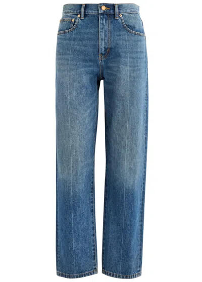 Tory Burch Tapered Slim-leg Jeans In Denim