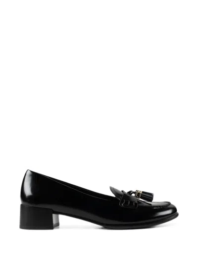 Tory Burch Tassel-detail Leather Loafers In Black