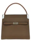 Tory Burch Taupe Lee Radziwill Small Satchel Bag In Taupe