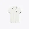 Tory Burch Tech Piqué Tennis Polo In White