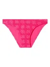 Tory Burch Textured Fabric Bikini Bottom With Adjustable Straps In Pink