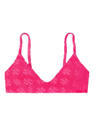 Tory Burch Terry Bikini Top In Pink