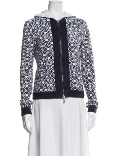 Pre-owned Tory Burch Terry Cloth Patterned Jacket In Multi