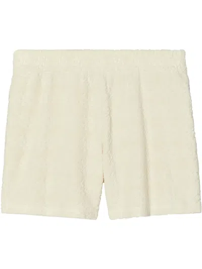 Tory Burch Terry Cloth Shorts In Neutral