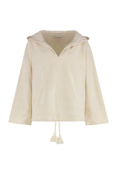 Tory Burch Terry Hooded Sweatshirt