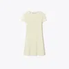 Tory Burch Terry Jacquard Logo Shirtdress In New Ivory