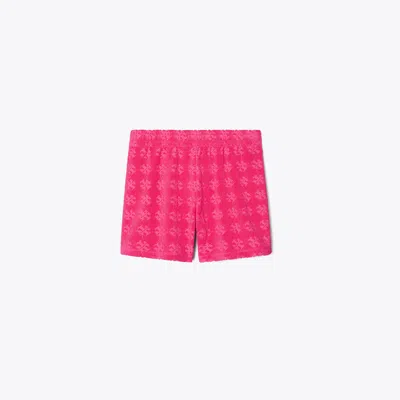 TORY BURCH TERRY JACQUARD LOGO SHORT