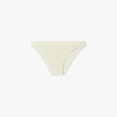 Tory Burch Terry Logo Bikini Botttom In White