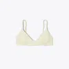 Tory Burch Terry Logo Bikini Top In New Ivory
