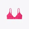 Tory Burch Terry Logo Bikini Top In Pink