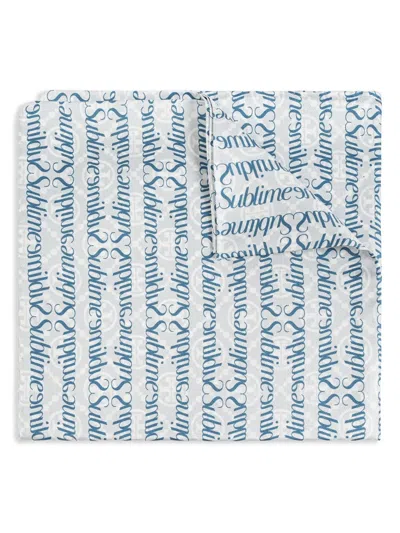 Tory Burch Text-print Scarf In White
