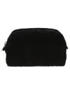 Tory Burch Textured Black Clutch With Rounded Silhouette
