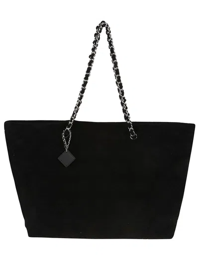 Tory Burch Textured Black Shoulder Bag With Chain Strap