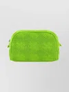 Tory Burch Textured Ella Beauty Case Clutch Bag In Green