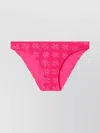 Tory Burch Textured Fabric Bikini Bottom With Adjustable Straps In Pink