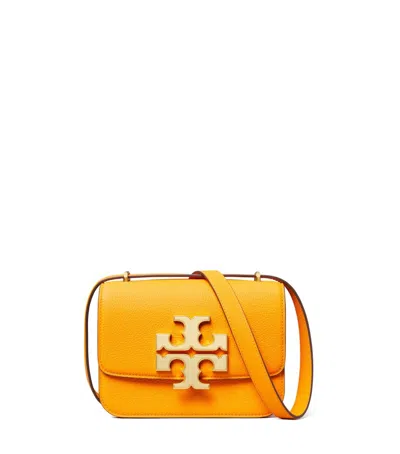 Tory Burch Textured Leather Shoulder Bag With Logo In Orange