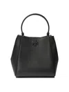 Tory Burch Textured Leather Small Bucket Bag In Black