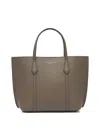 Tory Burch Grey Perry Tote In Brown