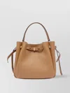 Tory Burch Textured Pebble Bucket Bag With Gold Hardware In Neutrals
