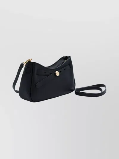 Tory Burch Textured Shoulder Bag Adjustable Strap In Black