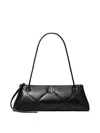 Tory Burch Kira Quilted Leather East-west Shoulder Bag In Black