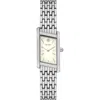 Tory Burch The Eleanor Angled Two-hand Stainless Steel Watch, 19mm X 37mm In Silver