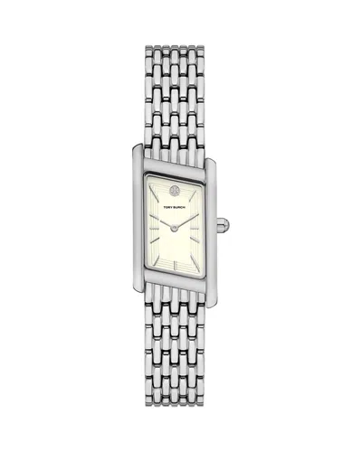 TORY BURCH THE ELEANOR ANGLED TWO-HAND STAINLESS STEEL WATCH, 19MM X 37MM