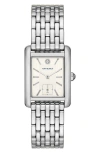 Tory Burch The Eleanor Three-hand Stainless Steel Watch In Silver