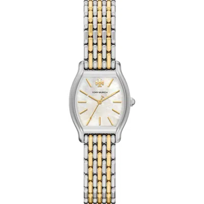 Tory Burch The Eleanor Curve Bracelet Watch, 23mm X 31mm In Two Tone