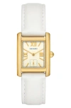 TORY BURCH THE ELEANOR LEATHER STRAP WATCH, 25MM X 34MM